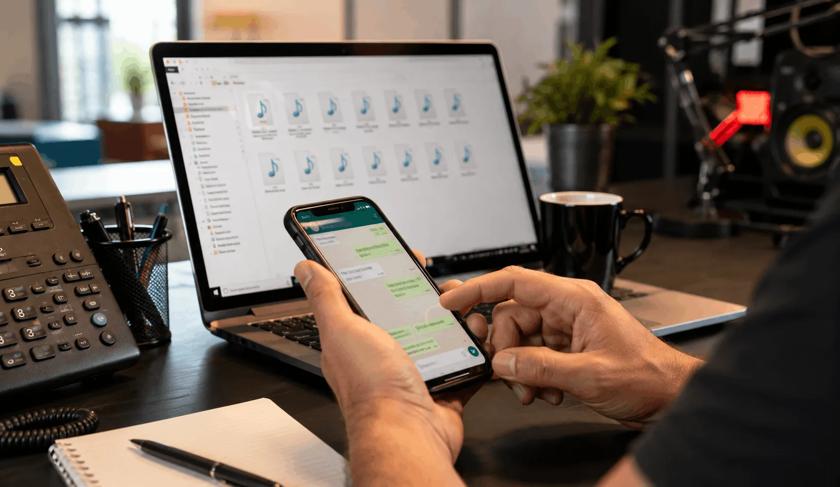 Radio pidiendo comerciales por WhatsApp y recibiendo audios