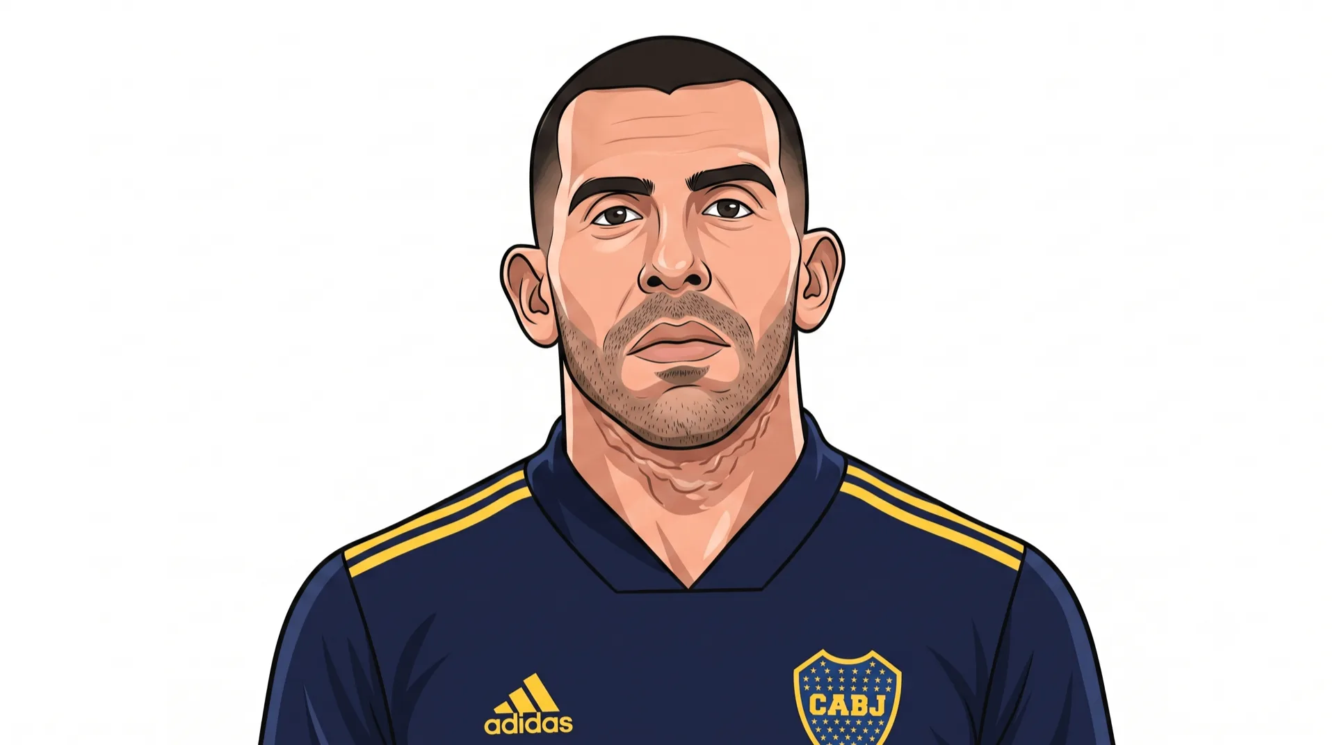 Caricatura estilo Carlos Tevez